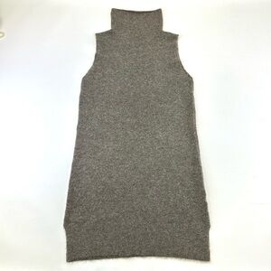 Funnel neck alpaca sweater dress Large Aritzia Wilfred Moldovan taupe Italian